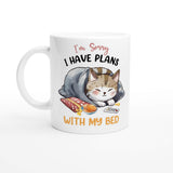 Cozy Companion: 'I'm Sorry, I Have Plans with My Bed' Cat Mug